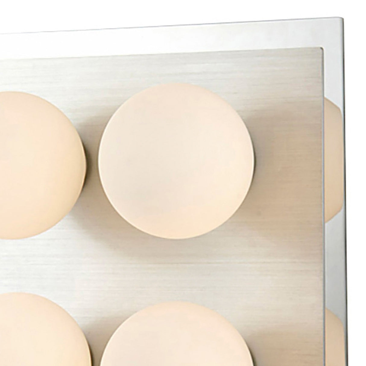 Globe 4 Light Bathroom Opal Glass Flush Ceiling Light - Polished Chrome