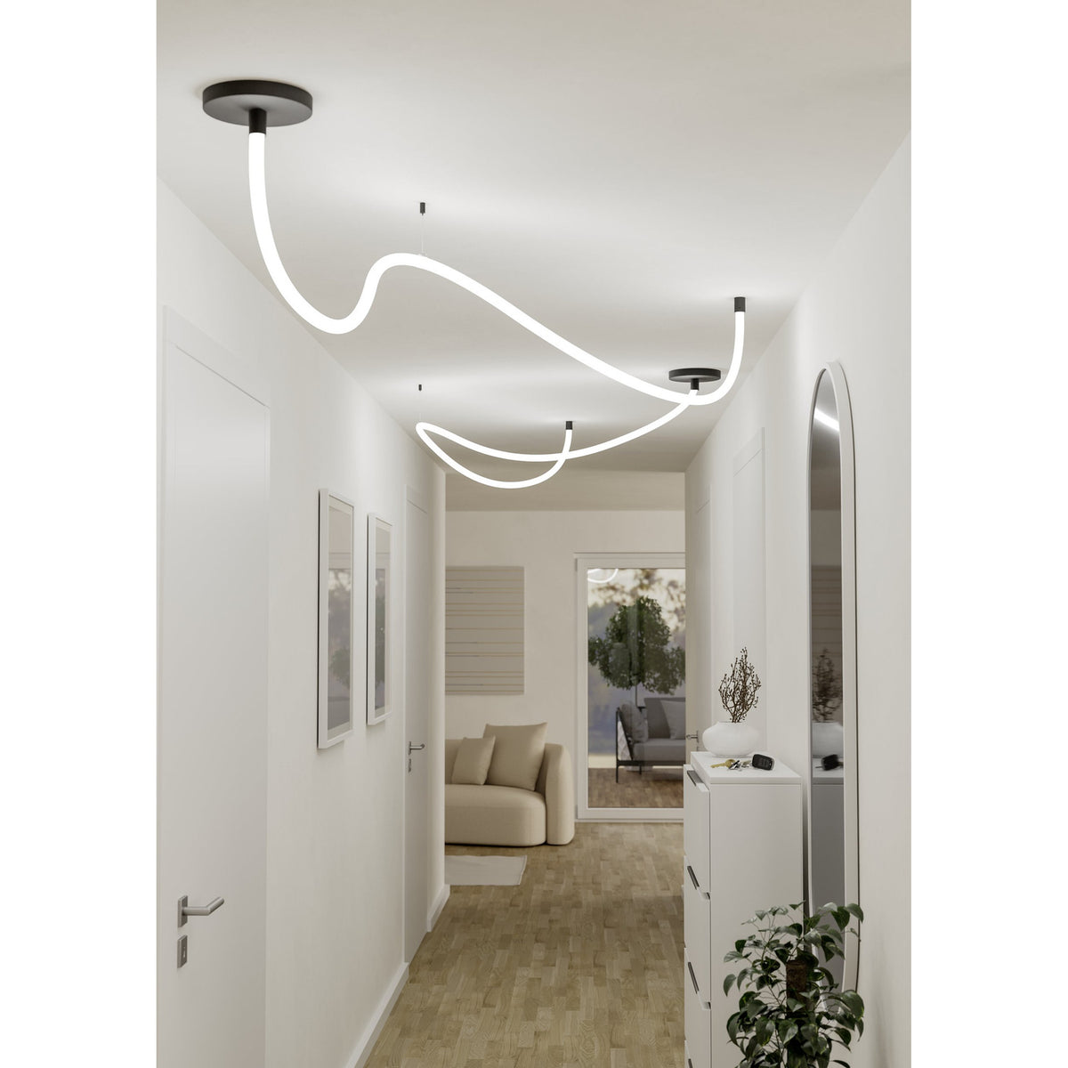 Glow Ww LED Strip Light 3m - Textured Black