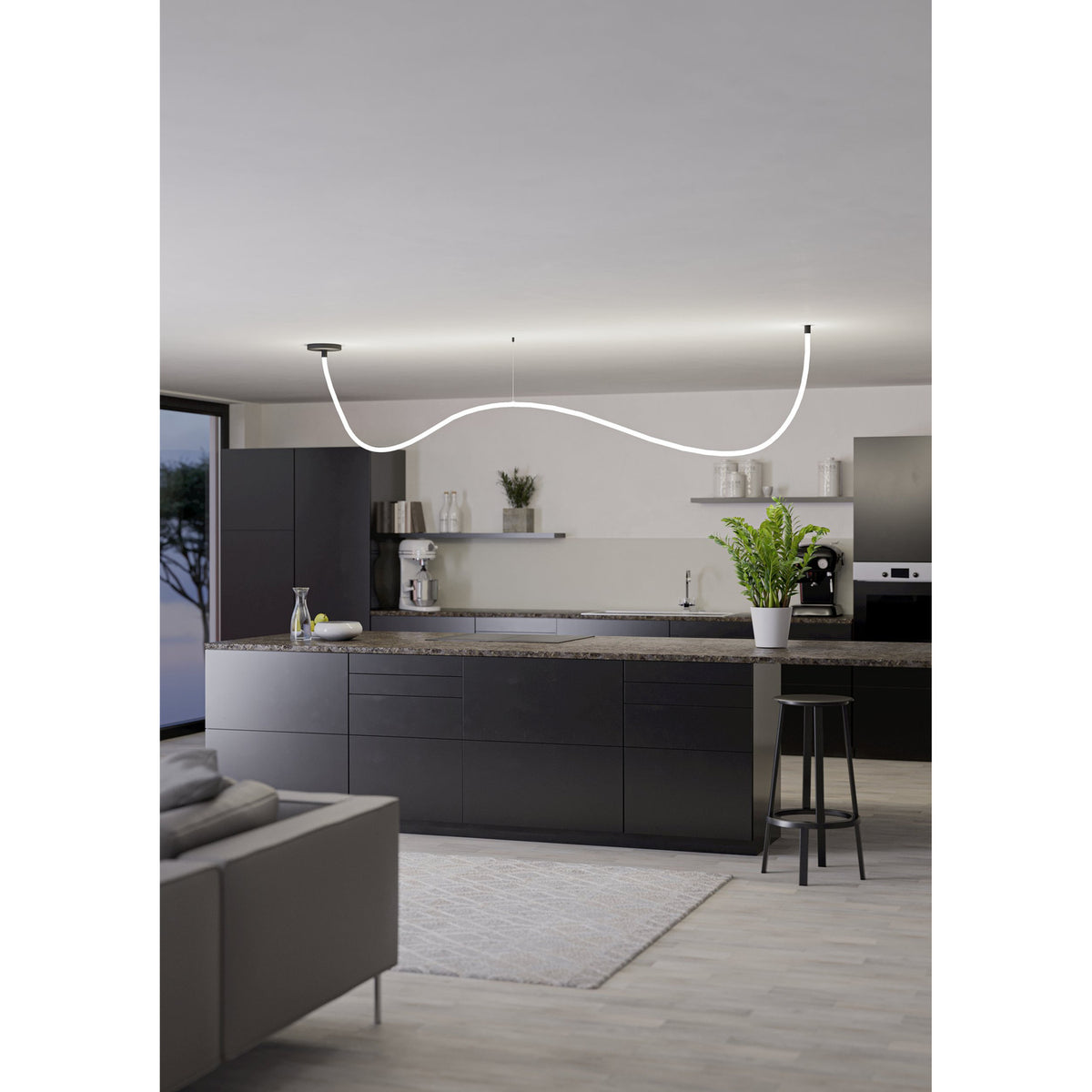 Glow Ww LED Strip Light 4m - Textured Black