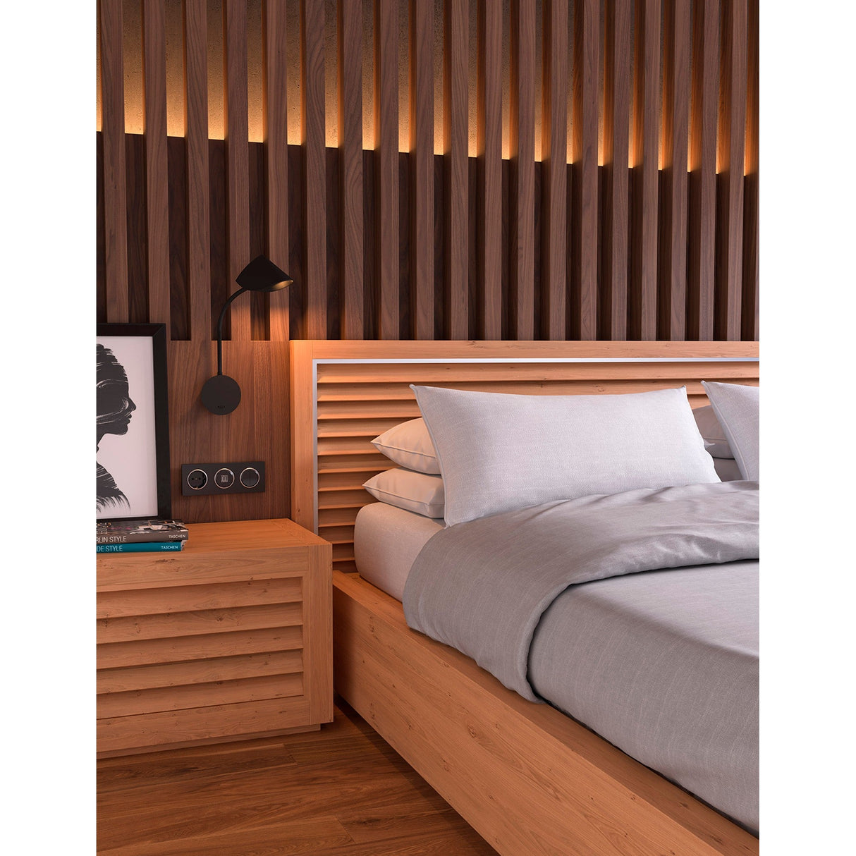 Goa LED Wall Light With Switch 7W 3000K - Black