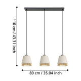 Golanne Wooden Linear Pendant Light - Black