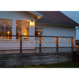 Golden Warm White Curtain Lights 11.9m - Black