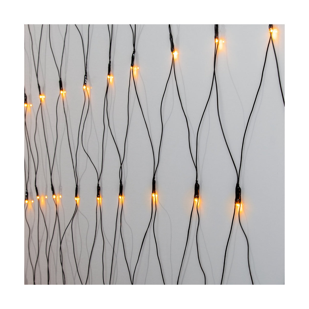 Golden Warm White Net Lights 3 x 3m - Black