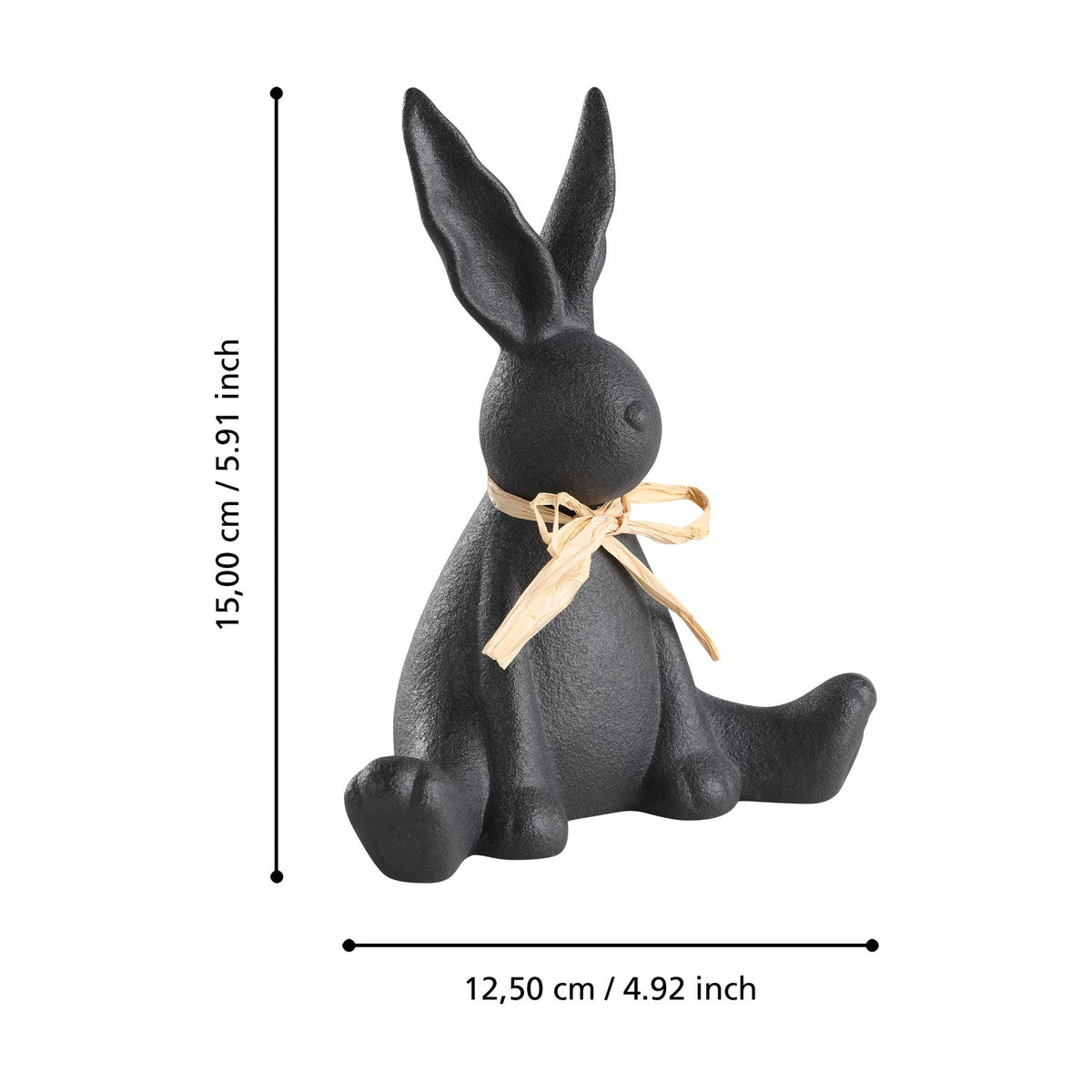 Gopeng Rabbit Ornament 15cm - Black
