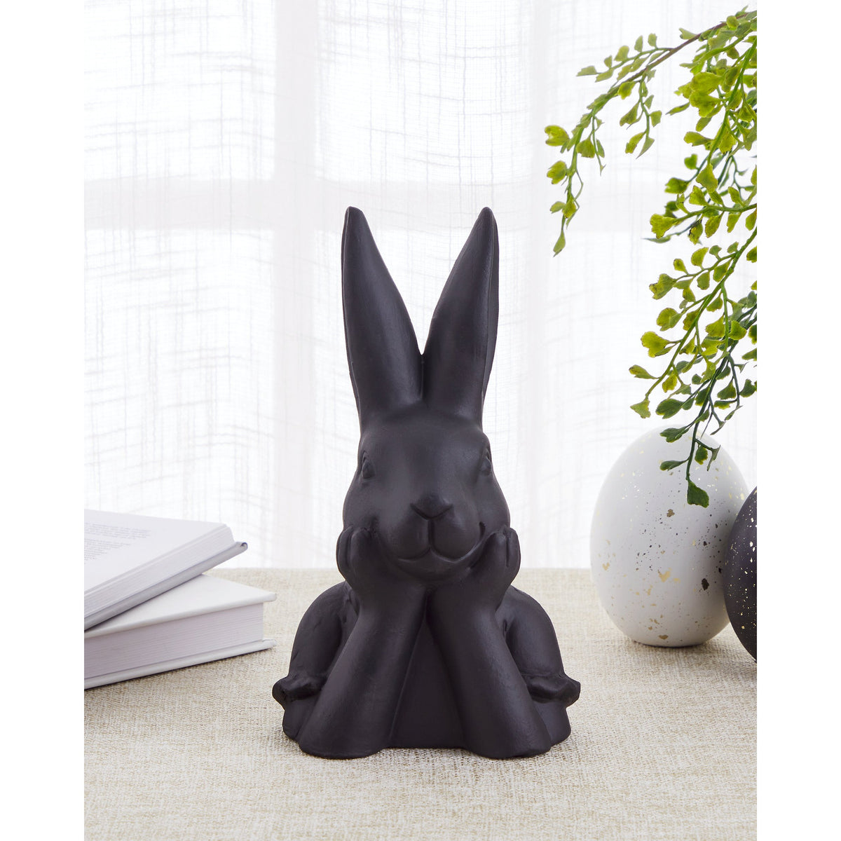 Gopeng Rabbit Ornament 19.7cm - Black