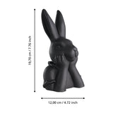 Gopeng Rabbit Ornament 19.7cm - Black