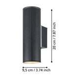 Gorbora LED 2 Light Outdoor Wall Light - Anthracite