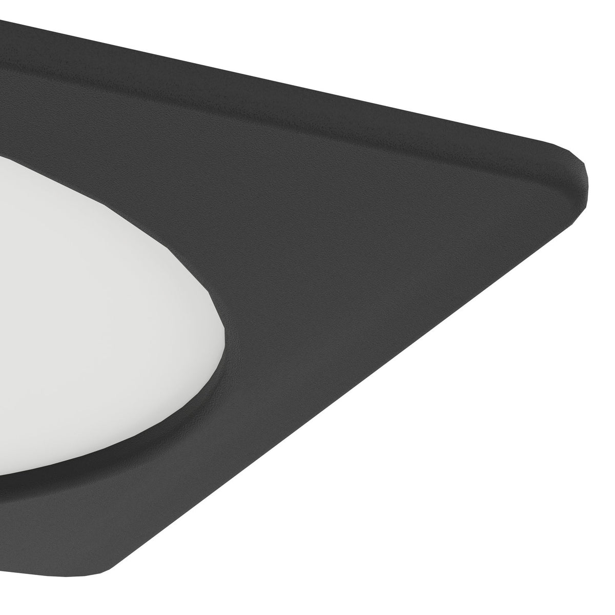 Close-up of the Gosmelle LED Downlight 10.5W, a square black plastic trim framing a round white diffuser, shown at an angle against a plain white background.