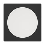 Gosmelle LED Downlight 10.5W 16.6cm in black, square black plastic trim with a round white plastic diffuser, shown on a plain white background.