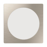 Gosmelle LED downlight with a square satin nickel trim surrounding a round white diffuser, shown on a plain white background.