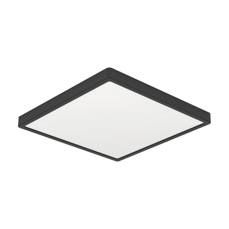 Gosmelle LED Downlight, a square 15 x 15cm surface-mounted ceiling panel with a black plastic frame, rounded corners and a white diffuser, shown on a plain white background.