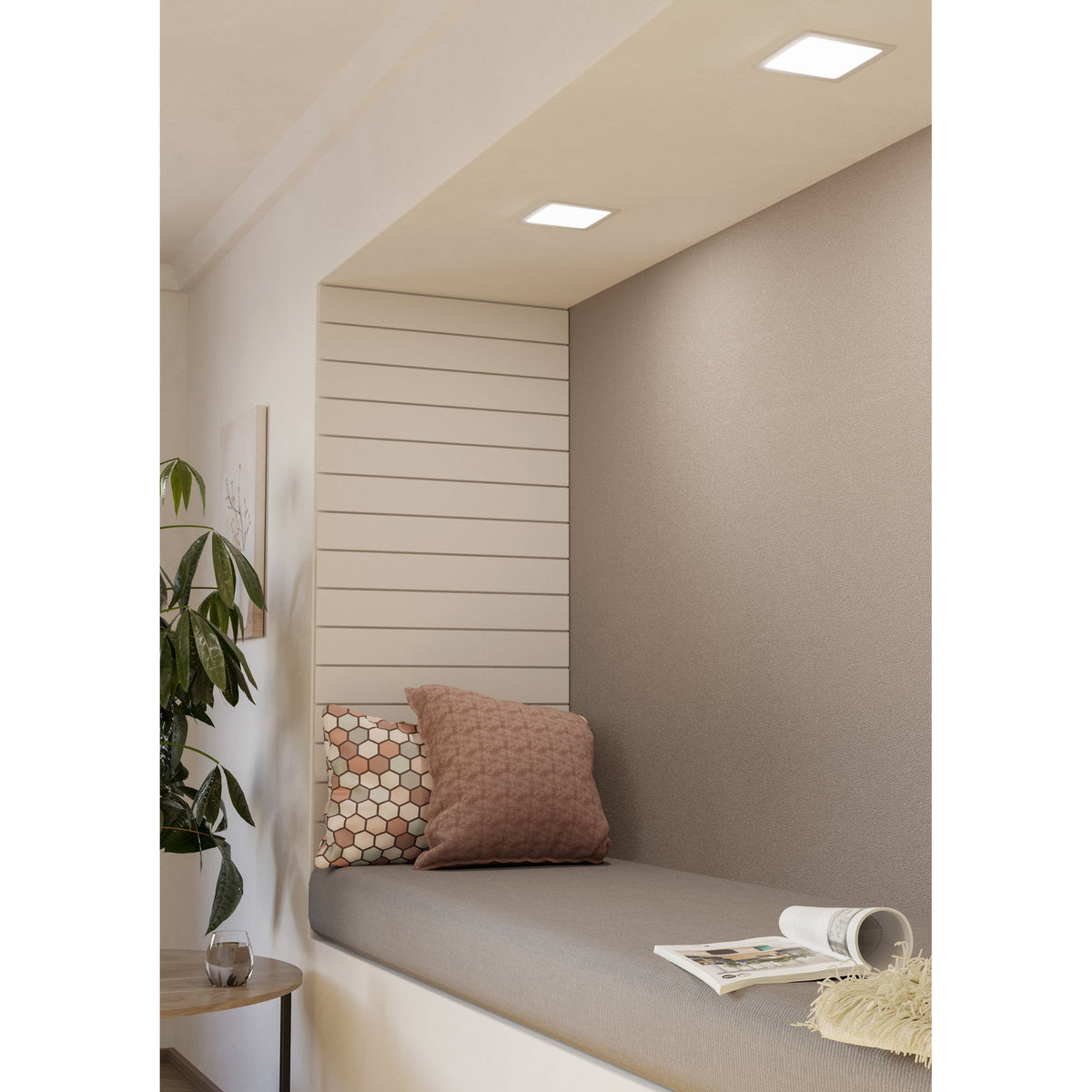 Gosmelle LED Downlight 16.6 x 16.6cm Cool White - White
