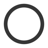 Gosmelle round LED downlight with slim black plastic ring frame, 16.6 x 2.5cm, IP44 rated, shown against a plain white background.