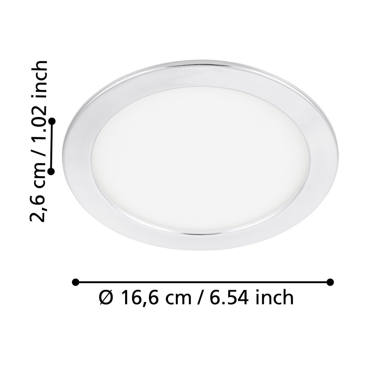Gosmelle LED Downlight 16.6cm - Chrome