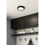 Gosmelle LED Downlight 16cm Warm White IP44 - Black