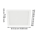 Gosmelle LED Downlight 21.6 x 21.6cm - White