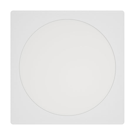 Gosmelle LED Downlight 21.6cm in white, square plastic trim framing a round diffuser, integrated LED, shown on a plain white background.