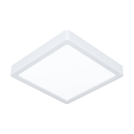 Gosmelle LED Downlight, 22 x 22cm square surface-mounted fixture with white plastic frame and diffuser, rounded corners, IP20, shown on a plain white background.