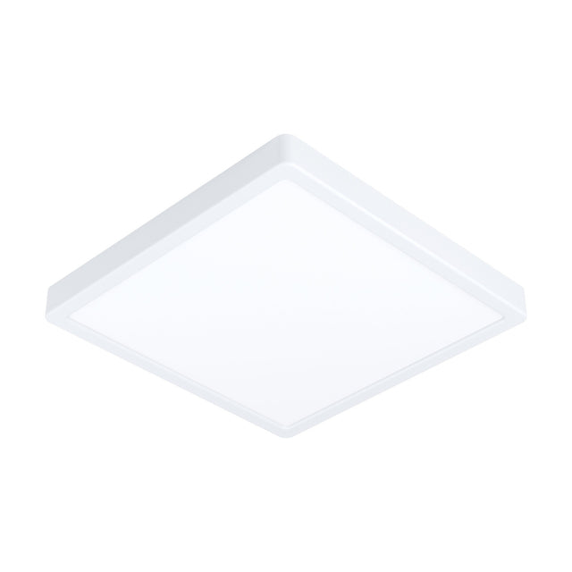 Gosmelle LED Downlight, a slim square ceiling panel in white with a steel frame and plastic diffuser, shown at an angle on a plain white background.