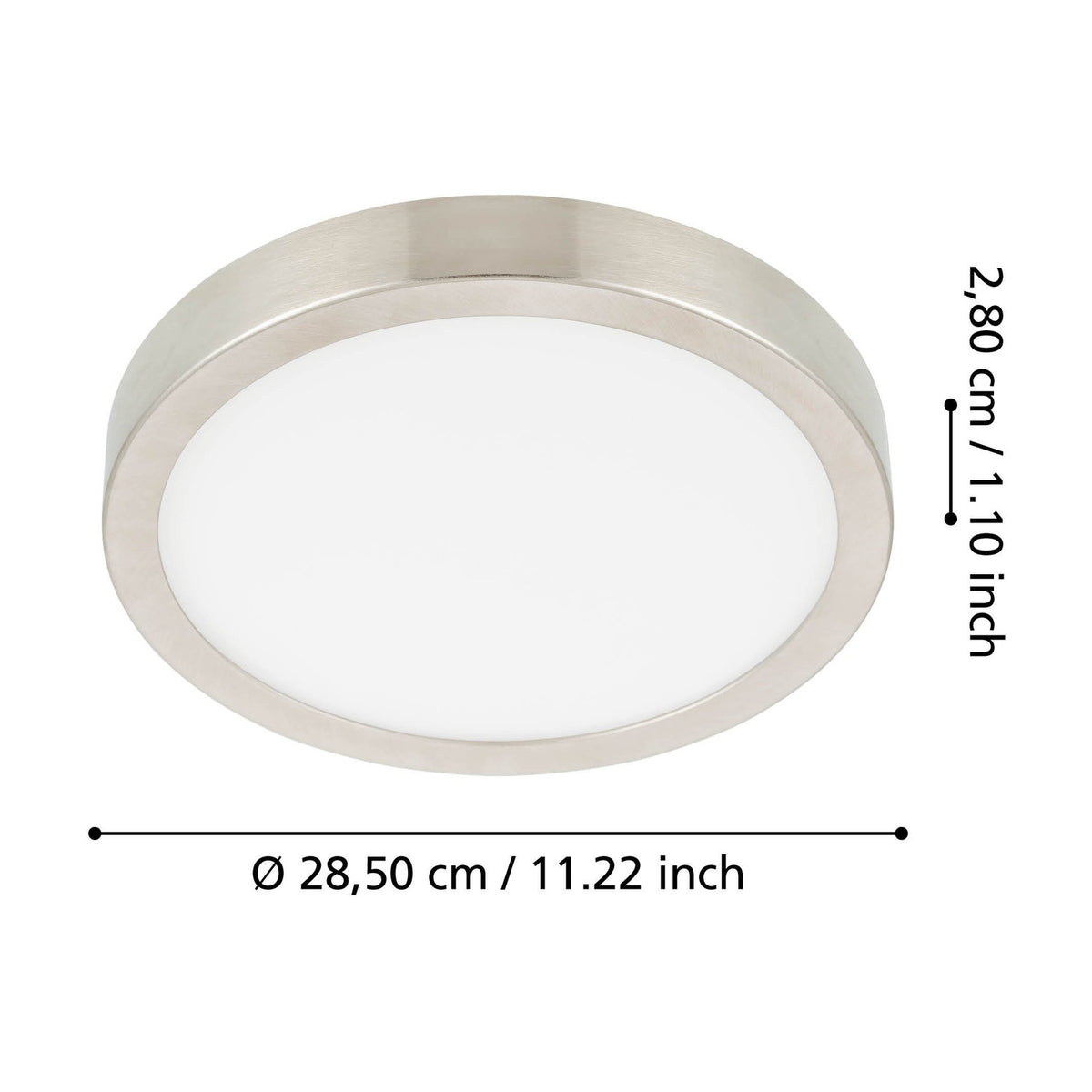 Gosmelle LED Downlight 28.5cm Cool White - Satin Nickel