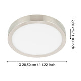 Gosmelle LED Downlight 28.5cm Cool White - Satin Nickel