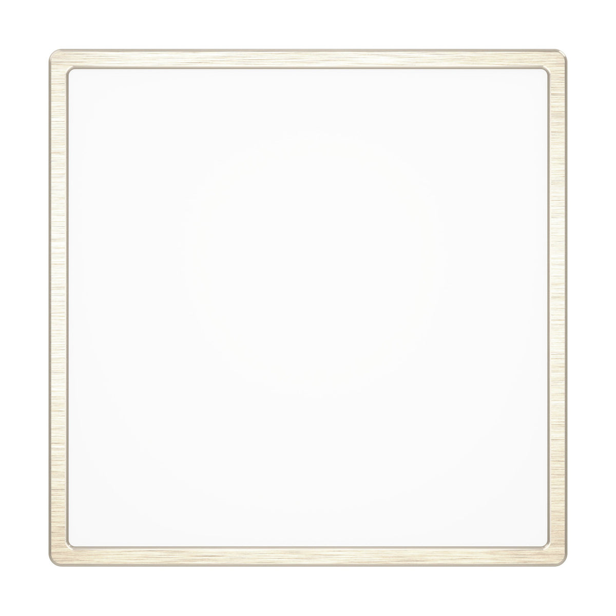 Gosmelle square LED downlight, 39 x 39cm, with slim satin nickel steel frame and white plastic diffuser, shown against a plain white background.