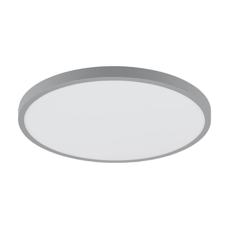 Gosmelle LED Downlight in silver, a round slim ceiling light with a white plastic diffuser and narrow aluminium rim, shown on a plain white background.