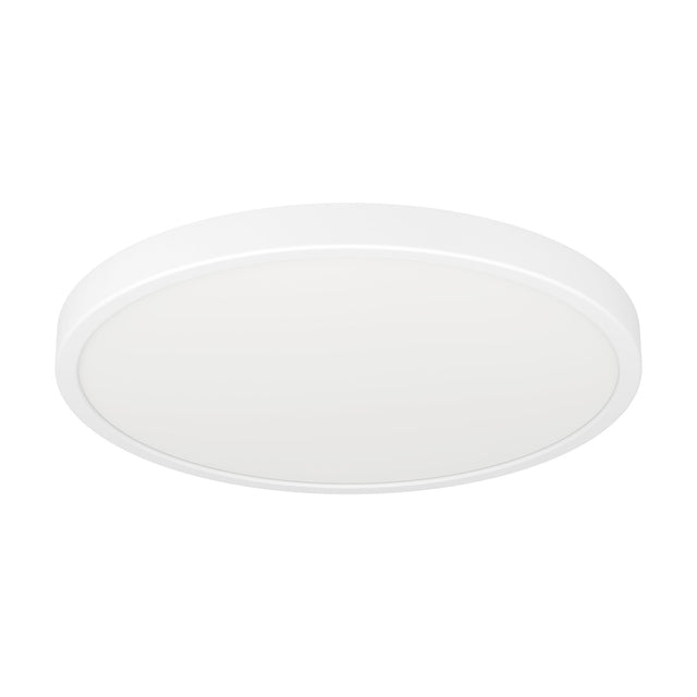 Gosmelle smart LED downlight, a slim round white plastic ceiling fixture with a flush disc design, shown at an angle on a plain white background.