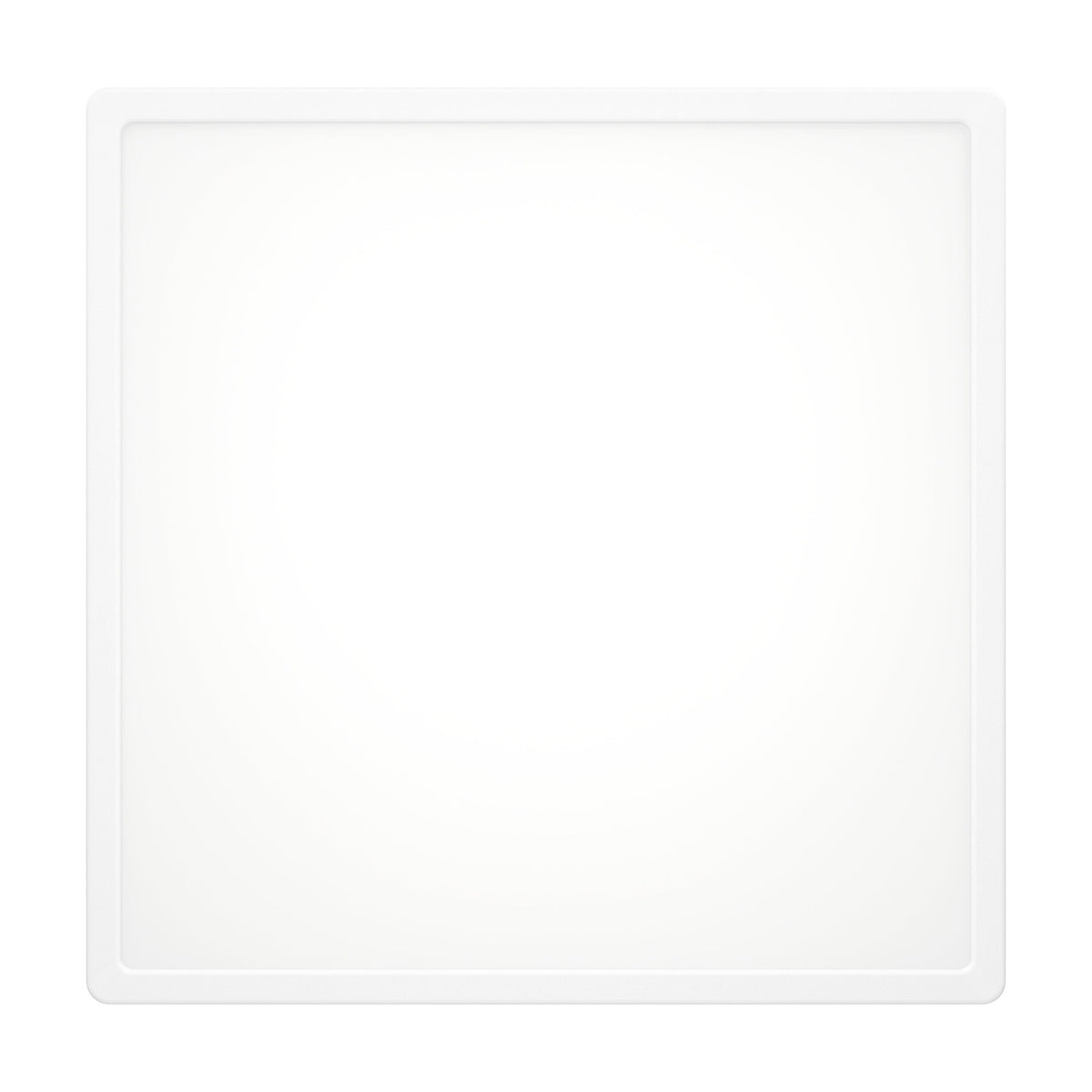 Gosmelle square LED downlight, 39 x 39cm, with slim white plastic frame and diffuser, shown on a plain white background.