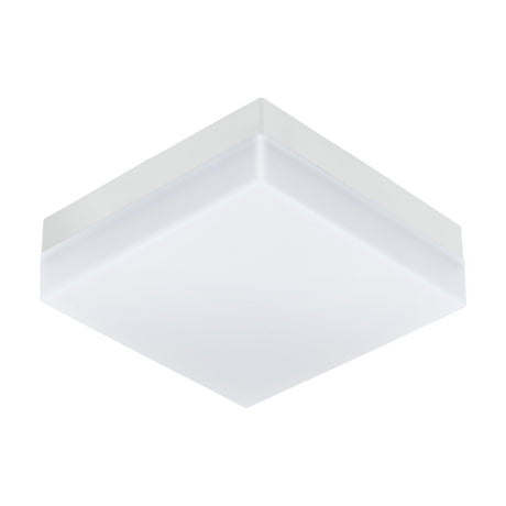 Gramane LED outdoor wall light, square white plastic body with opal diffuser shade, IP44 rated, shown on a plain white background.