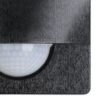 Close-up of the Granvena motion sensor in black, showing the square plastic housing with rounded corners and white half-dome lens.