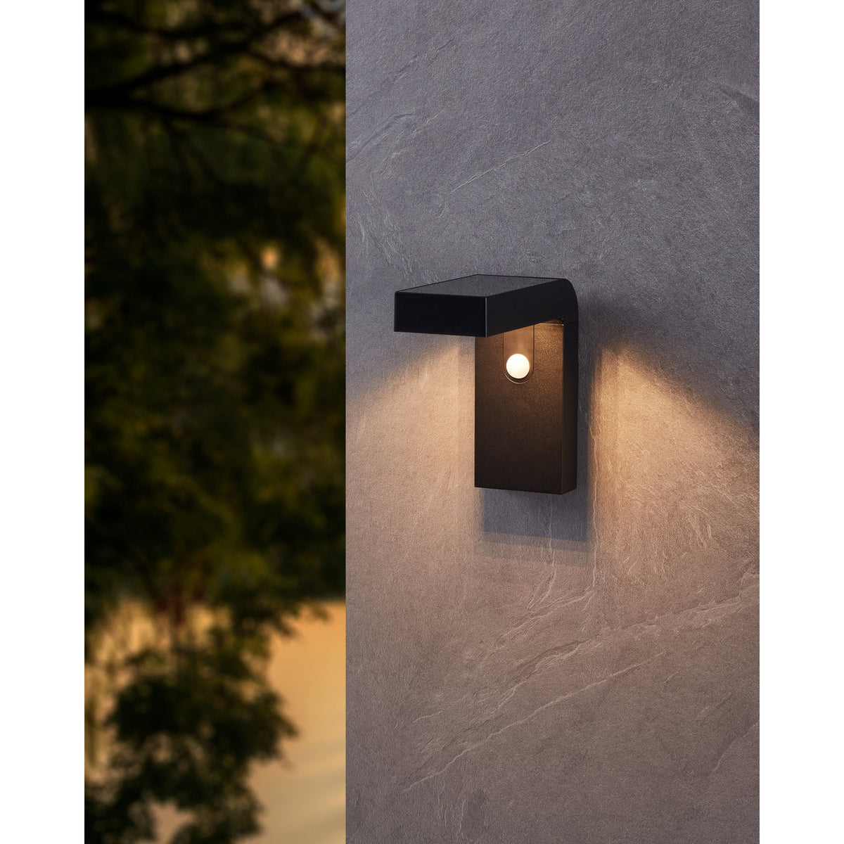 Grelbine Solar Wall Light with Motion Sensor - Black
