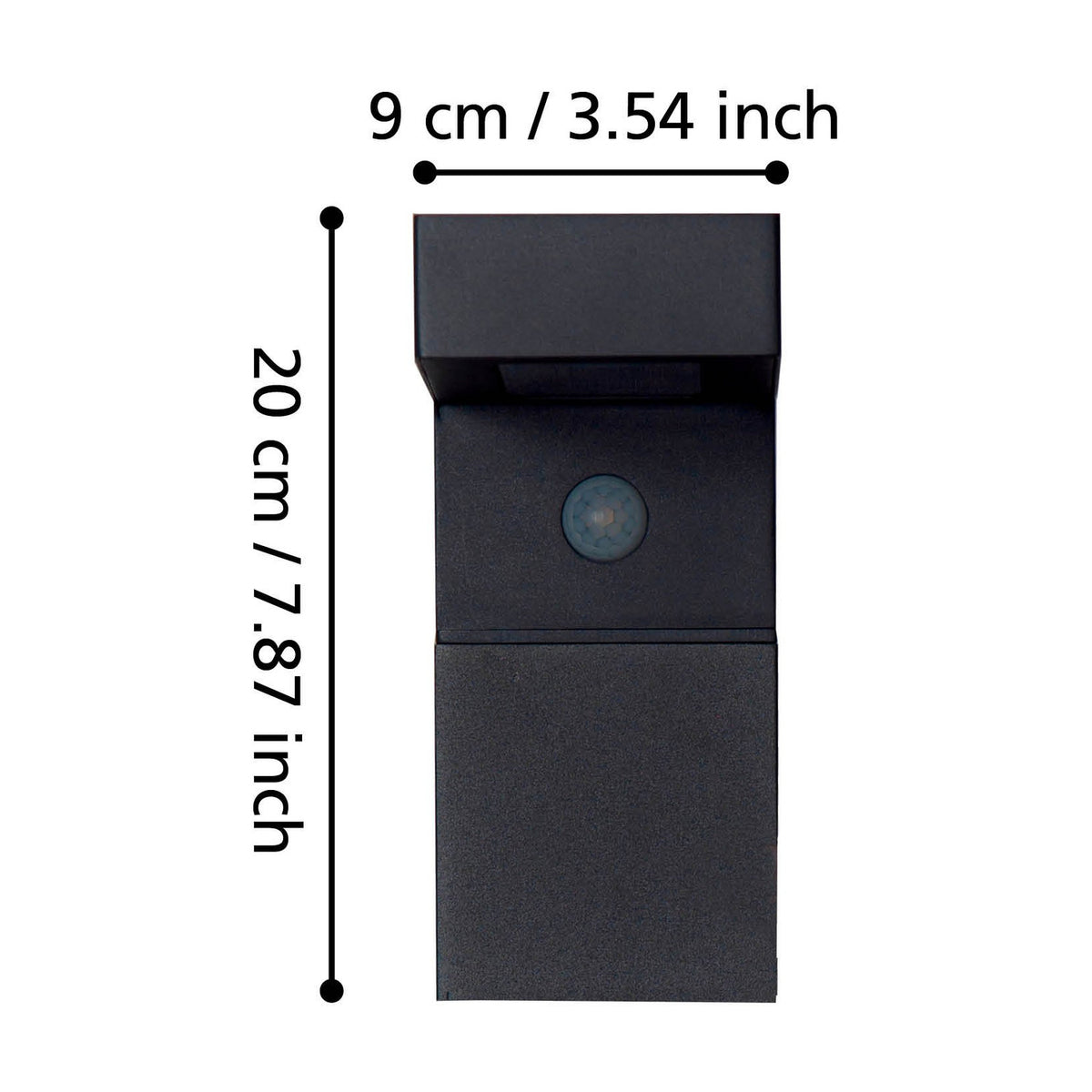 Grelbine Solar Wall Light with Motion Sensor - Black
