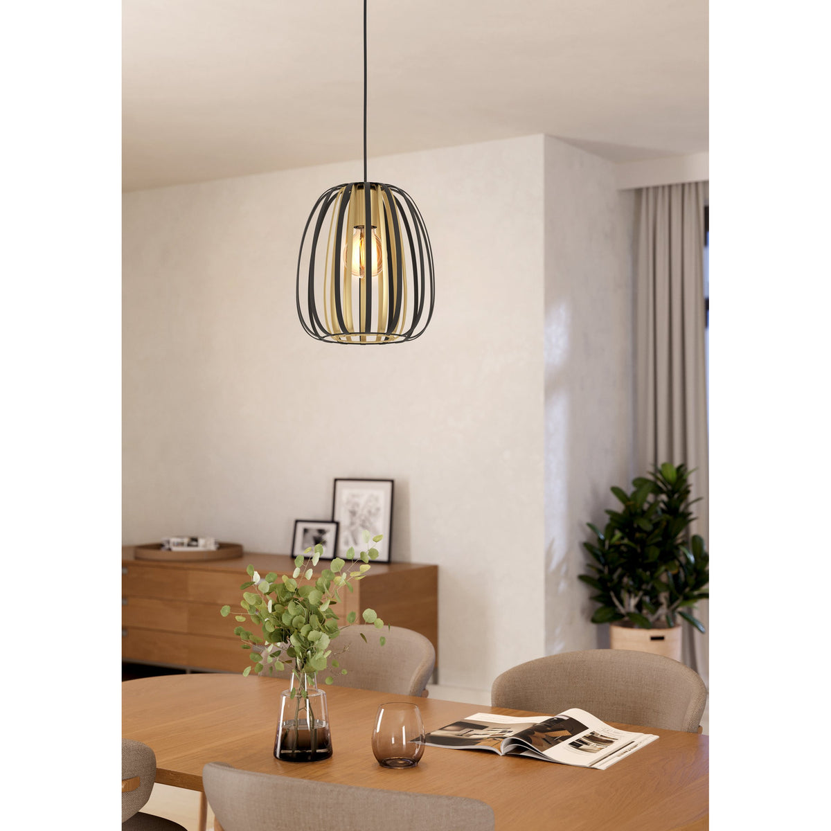 Grilvessa Pendant Light 25.5cm - Black & Gold