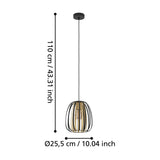 Grilvessa Pendant Light 25.5cm - Black & Gold
