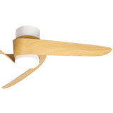 Groenland S CCT Dimmable LED Ceiling Fan Light With Remote Control - White/Brown