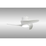 Groenland XS CCT Dimmable LED Ceiling Fan Light With Remote Control - White