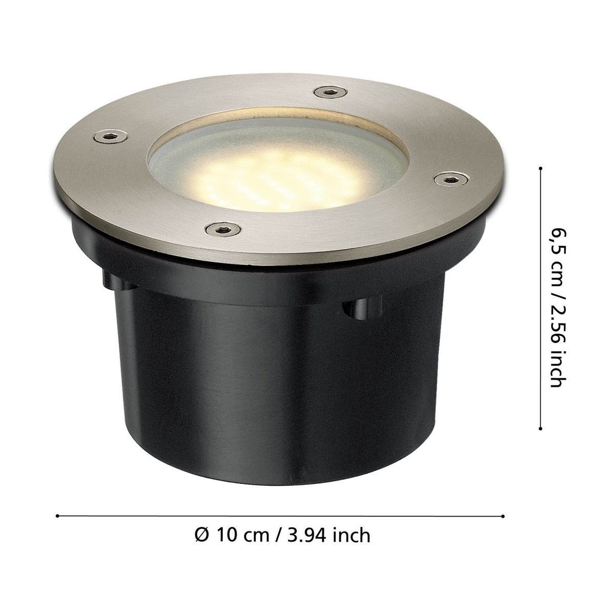 Gronanne LED Ground Light 10cm - Stainless Steel