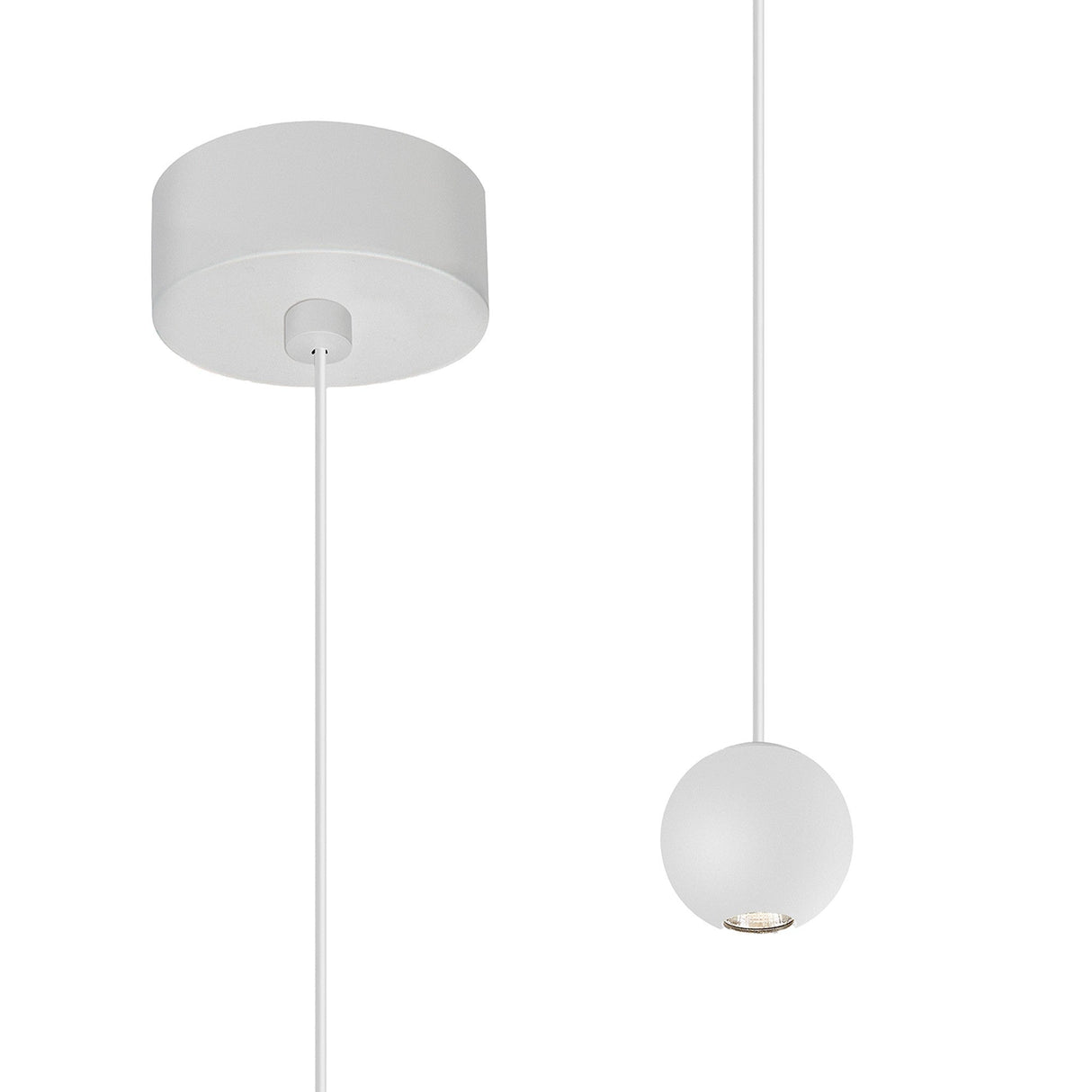 Gruissan 5cm Ball LED Pendant Light 5W 3000K - White
