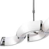 Guss 2 Arm 4 Light Linear Suspension Light/Semi-Flush - Chrome & White