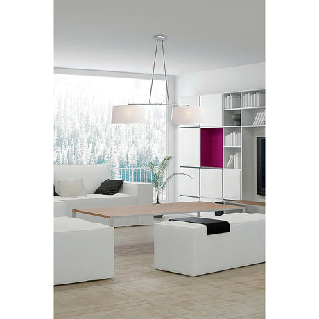 Habana Round Pendant Light Lampshade - White, 37cm x 20.5cm