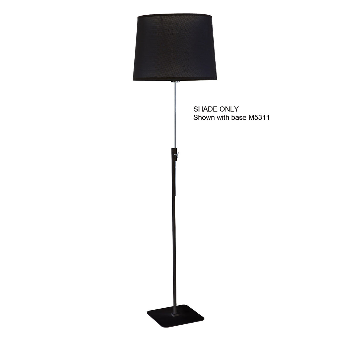 Habana Round Floor Lamp Lampshade - Black, 30/35cm x 25cm