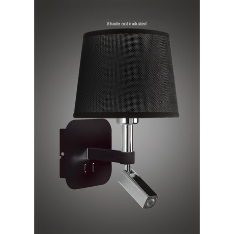 Habana LED Wall/Reading Light - Black (Without Shade)