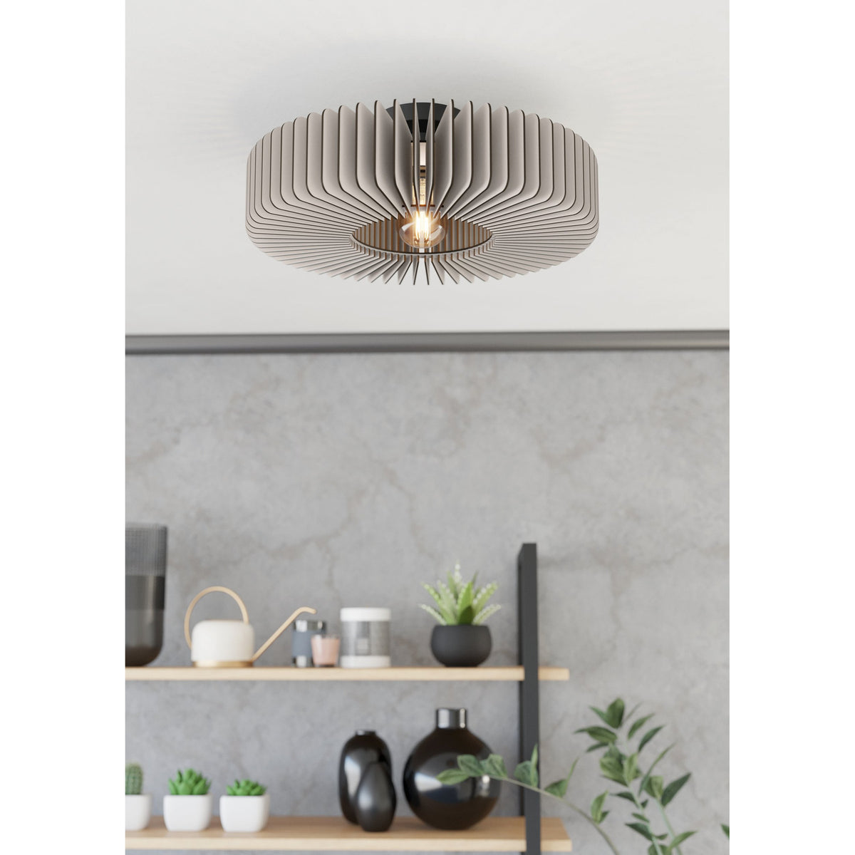 Halbanne Ceiling Light - Black & Grey