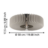 Halbanne Ceiling Light - Black & Grey