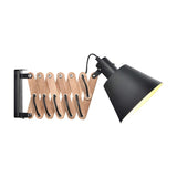 Vintage Oiled Wall Light - Black & Walnut