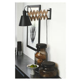 Vintage Oiled Wall Light - Black & Walnut