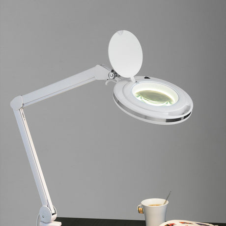 Magni LED Large Magnifying Table Lamp - White