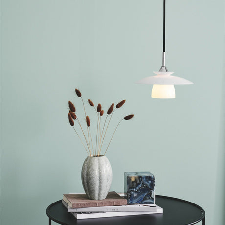 Scandinavia Pendant Light 20cm - Opal & Chrome