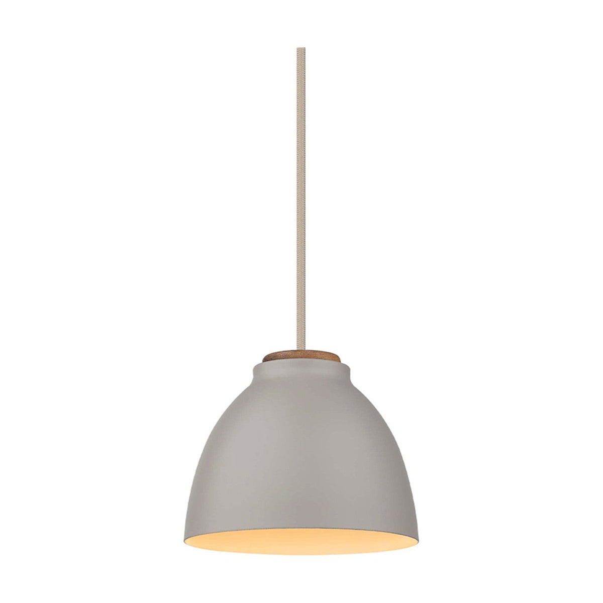 Nivå Level Pendant Light 14cm - Grey & Wood